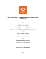 Role of key factors in the exchange rate–stock market relationship
