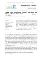 Exploring youth entrepreneurial cognition : opportunities and challenges in the South African context