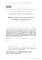 Realising systemic justice-oriented reform in education in postcolonial contexts