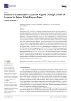 Barriers to contraceptive access in Nigeria during COVID-19 : lessons for future crisis preparedness