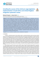 Unveiling the success of the minimum wage legislation implementation in South Africa and United Kingdom : Integrative systematic review