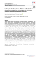 Exploring the lived experiences of citizens on the effects of good governance practices on housing service delivery : a case study of four municipalities in South Africa
