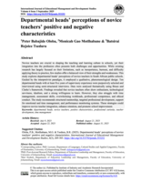 Departmental heads’ perceptions of novice teachers’ positive and negative characteristics