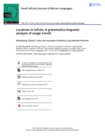 Locatives in isiZulu : a grammatico-linguistic analysis of usage trends