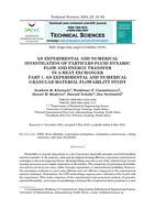 An experimental and numerical investigation of particles fluid dynamic flow and energy transfer in a heat exchanger. Part 1. An experimental and numerical granular material flowability study
