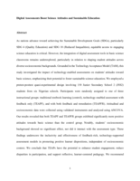 Digital assessments boost science attitudes and sustainable education