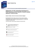Application of soft computing techniques to load frequency control system of electric power systems: a brief survey