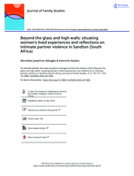 Beyond the glass and high walls : situating women's lived experiences and reflections on intimate partner violence in Sandton (South Africa)