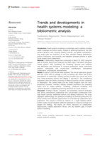 Trends and developments in health systems modeling: a bibliometric analysis