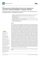 Determinants of chatbot brand trust in the adoption of generative artificial intelligence in higher education