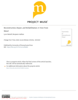 Reconstruction, repair, and rehabilitation : a view from Mosul