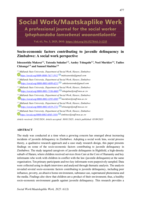 Socio-economic factors contributing to juvenile delinquency in Zimbabwe : a social work perspective