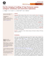 Post-fire clumping of seedlings of Cape Proteaceae species : ecological, evolutionary and conservation implications