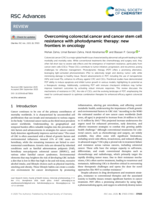 Overcoming colorectal cancer and cancer stem cell resistance with photodynamic therapy : new frontiers in oncology