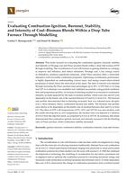 Evaluating combustion ignition, burnout, stability, and intensity of coal-biomass blends within a drop tube furnace through modelling