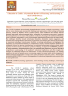 Education in crisis : a systematic review of teaching and learning in the COVID-19 era