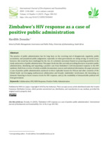 Zimbabwe’s HIV response as a case of positive public administration
