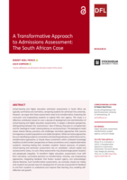 A transformative approach to admissions assessment : the South African case