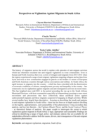 Perspectives on vigilantism against migrants in South Africa