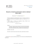 Remarks on Suzuki-type fixed point results in relational metric spaces