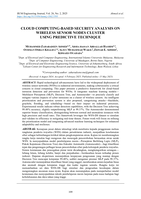 Cloud computing-based security analysis on wireless sensor nodes cluster using predictive technique