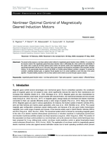 Nonlinear optimal control of magnetically geared induction motors