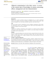 Aflatoxin contamination in the dairy sector: A review of the current state of knowledge on sources, processing effects, management and risk characterisation