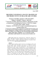 The effect of human capacity training on the productivity of healthcare centres