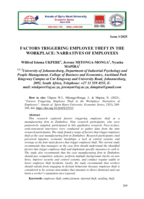 Factors triggering employee theft in the workplace : narratives of employees
