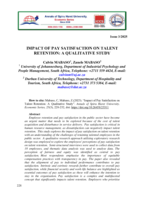 Impact of pay satisfaction on talent retention : a qualitative study
