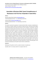 Association of business skills toward competitiveness of businesses in the first year of operation in South Africa
