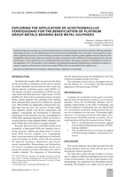 Exploring the application of acidthiobacillus ferrooxidans for the beneficiation of platinum group metals-bearing base metal sulphides