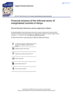 Financial inclusion of the informal sector of marginalized counties in Kenya