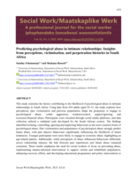 Predicting psychological abuse in intimate relationships : Insights from perceptions, victimisation, and perpetration histories in South Africa