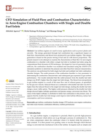 CFD simulation of fluid flow and combustion characteristics in aero-engine combustion chambers with single and double fuel inlets