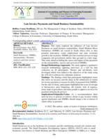 Late invoice payments and small business sustainability