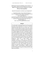 4IR-based capacity-building interventions : A need to improve service delivery in South African municipalities