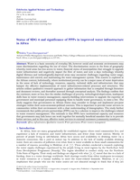 Status of SDG 6 and significance of PPPs in improved water infrastructure in Africa