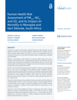 Human health risk assessment of PM2.5, NO2, and SO2 and its impact on mortality in Nkangala and Gert Sibande, South Africa