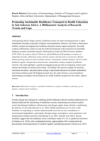 Promoting sustainable healthcare transport in health education in Sub-Saharan Africa : A bibliometric analysis of research trends and gaps