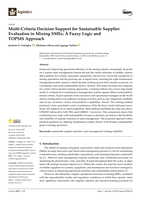 Multi-criteria decision support for sustainable supplier evaluation in mining SMEs : A fuzzy logic and TOPSIS approach