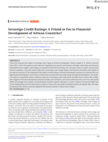 Sovereign credit ratings : A friend or foe to financial development of African countries?