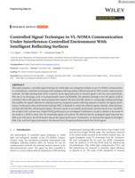 Controlled signal technique in VL-NOMA communication under interference-controlled environment with intelligent reflecting surfaces