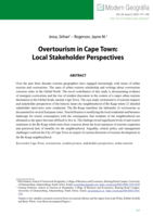 Overtourism in Cape Town : Local stakeholder perspectives