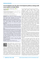An investigation into the player development pathway among youth soccer players in South Africa