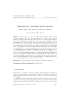Spreading in claw-free cubic graphs