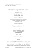 2-Domination edge subdivision in trees