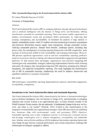 Sustainable reporting in the fourth industrial revolution (4IR)