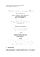 2-Domination critical trees upon edge subdivision
