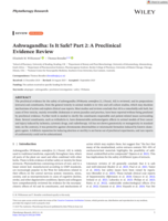 Ashwagandha : is It safe? part 2 : a preclinical evidence review